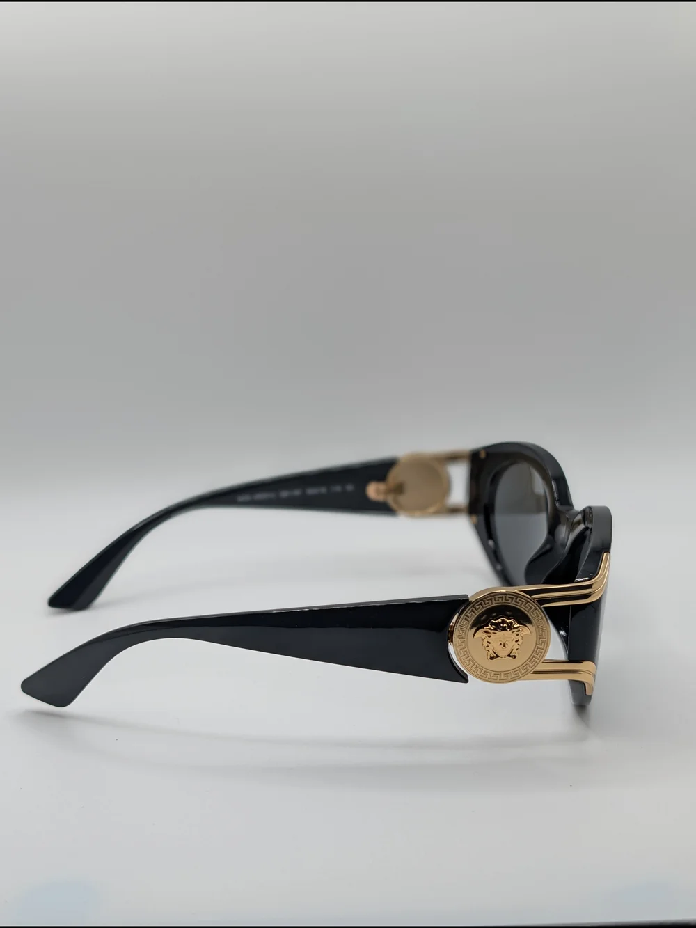 NIB Versace Black Medusa Oval VE4503U Gold Details